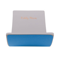 KiddyMoon Balance Board aus Holz für Kinder, Babys Montessori Spielzeug, Gleichgewicht, Balancieren Babys Holzspielzeug, Balancebrett Wackelbrett Gleichgewicht, Grau/Blau Filz, Brett