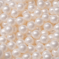 KiddyMoon Kinder Bälle für Bällebad Baby Plastikbälle Spielbälle ∅6cm Made in EU, perle, 500 Bälle/6cm