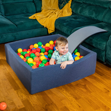 KiddyMoon Kinder Bälle für Bällebad Baby Spielbälle Plastikbälle ∅7cm Made in EU, gelb/grün/blau/rot/orange, 50 Bälle/7cm