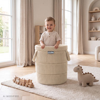 KiddyMoon KM-BIN Spielzeuge Körbe, Beige