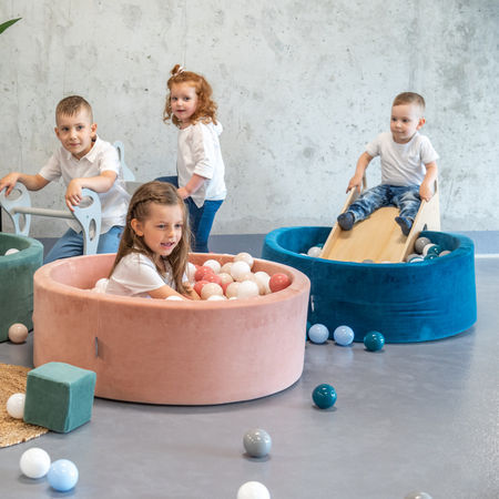 KiddyMoon Kinder Rutsche Aus Holz Stabile Kleinkinderrutsche Multifunktion Montessori, grau, Groß