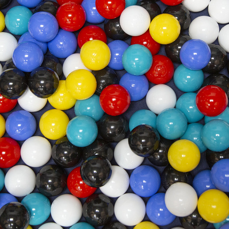 Laufstall mit Korb und Bällen Laufgitter für Kinder, Rot:schwarz/weiß/blau/rot/gelb/türkis, 100 Bälle