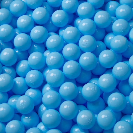 KiddyMoon Kinder Bälle für Bällebad Baby Plastikbälle Spielbälle ∅6cm Made in EU, baby blau, 200 Bälle/6cm