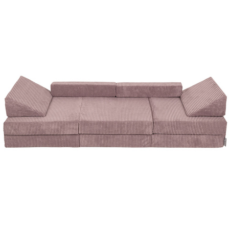 KiddyMoon Kindersofa aus Schaumstoff, Spielsofa für Kinder, Kindersessel, Sofa fürs Kinderzimmer, Kindercouch, Faltmatratze, violett, Kindersofa