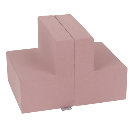 KiddyMoon Spielplatz aus Schaumstoff Stüfchen 2 Stück Hindernisläufen, erikafarben, Multi-Größe