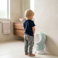 KiddyMoon Kinder-Töpfchen Höhenverstellbar Urinal für Kind Astronaut Design, Blau, UNI