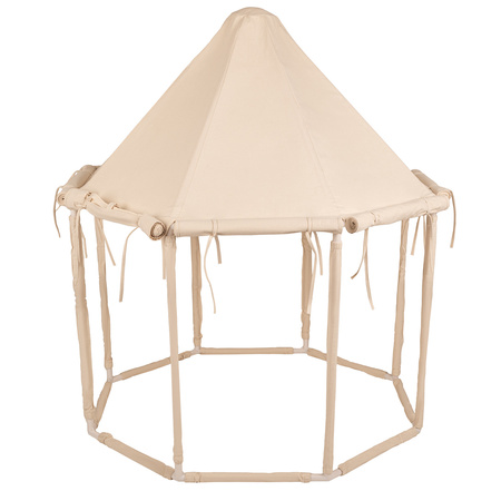 KiddyMoon Spielzelt Kinderzelt Faltbare Für Kinder Pavillon Förmiges Kinderhaus Leicht Zu Montieren Zum Spielen Und Entspannen Geeignet Für Drinnen Und Draußen, Naturfarbe:weiß/perle/pastellbeige/grüngrau, 300 Bälle