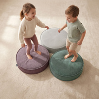KiddyMoon 3-Teilige Schaumstoff Elements für Kinder Kinderzimmer-Accessoire, grün/hellgrau/violett, Mx3