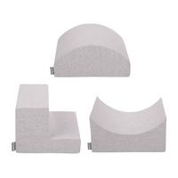 KiddyMoon Spielplatz aus Schaumstoff 3-teiliges Set Hindernisläufen, hellgrau, Multi-Größe