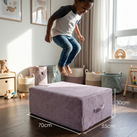 KiddyMoon Hüpfpolster für Kinder Hüpfmatratze Kindertrampolin für Zuhause Turnmatte Matratze zum Hüpfen Abnehmbarer Bezug Waschbar, Violett, Hüpfpolster