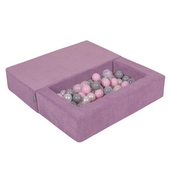 KiddyMoon Kindersofa und Bällen Für Kinder Weiches Schaumstoff-Sofa Leich Modulares Sofa Vielseitig Abnehmbarer Bezug Perfekt für Spiel Lernen und Entspannung, , Sofa + 100 Bälle