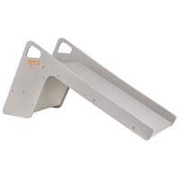 KiddyMoon Kinder Rutsche Aus Holz Stabile Kleinkinderrutsche Multifunktion Montessori, grau, Groß