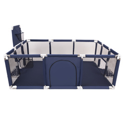 Laufstall Baby Großer Spielplatz mit Bällen Laufgitter für Kinder, Dunkelblau:babyblau/blau/perle, 400 Bälle