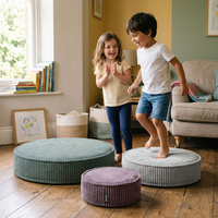 KiddyMoon 3-Teilige Schaumstoff Elements für Kinder Kinderzimmer-Accessoire, fioletowy-jasnoszary-zielony
