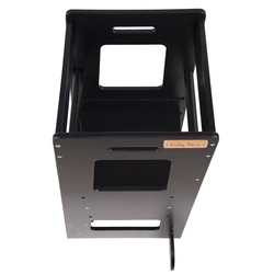 KiddyMoon Lernturm Küchenhelfer für Kinder ab 1 Jahr, Höhenverstellbar ST-003, schwarz