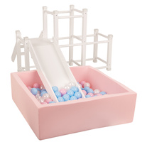 KiddyMoon Klettergerüst Indoor Holz Spielplatz Mit Rutsche Anti-Rutsch Pads Stabile Konstruktion, weiß, UNI