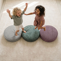 KiddyMoon 3-Teilige Schaumstoff Elements für Kinder Kinderzimmer-Accessoire, grün/hellgrau/violett, Mx3