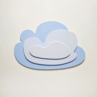 KiddyMoon Wanddekor 3D Wandskulpturen Kinderzimmer Akccessoire Für Kinder Wanddeko, Wolke: Blau/Grau, UNI