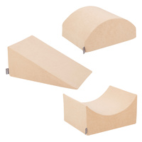 KiddyMoon Spielplatz Velvet Aus Schaumstoff Für Babys Hindernisläufen, Hergestellt In Der EU, sandbeige, Multi-Größe