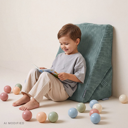 KiddyMoon Modulares Kinderkissen aus Polyester für Kinder, grün, M