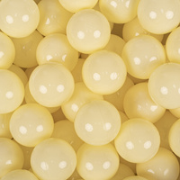 KiddyMoon Kinder Bälle für Bällebad Baby Einfarbige Plastikbälle ∅7cm Made in EU, pastellgelb