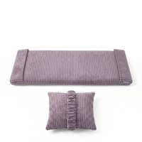 KiddyMoon Matratze mit Kissen für Balance Board Rippenstrick Bezug Waschbarer Bezug, violett, Matratze/Kissen