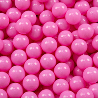 KiddyMoon Kinder Bälle für Bällebad Baby Einfarbige Plastikbälle ∅7cm Made in EU, rosa