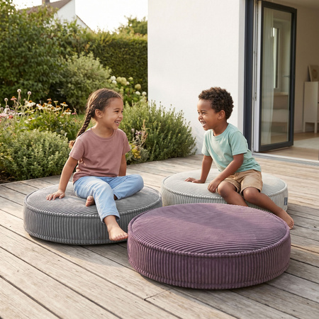 KiddyMoon 3-Teilige Schaumstoff Elements für Kinder Kinderzimmer-Accessoire, dunkelgrau/violett/hellgrau, Lx3