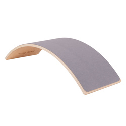 KiddyMoon Balance Board aus Holz für Kinder, Babys Montessori Spielzeug, Gleichgewicht, Balancieren Babys Holzspielzeug, Balancebrett Wackelbrett Gleichgewicht, Natürlich, 83x29,5x1,7 cm/Filz