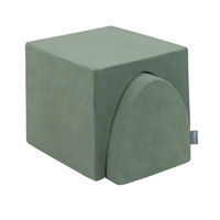 KiddyMoon Spielplatz Velvet Aus Schaumstoff Für Babys Hindernisläufen, Hergestellt In Der EU, waldgrün, Multi-Größe