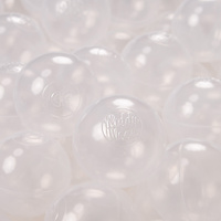 KiddyMoon Kinder Bälle für Bällebad Baby Plastikbälle Spielbälle ∅6cm Made in EU, transparent, 500 Bälle/6cm