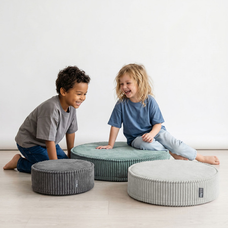 KiddyMoon 3-Teilige Schaumstoff Elements für Kinder Kinderzimmer-Accessoire, ciemnoszary-jasnoszary-zielony