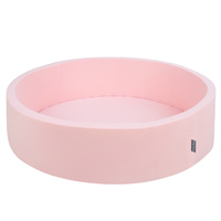 KiddyMoon Rund Bällebad Bällepool ∅ 7Cm Ballgruben Bunten Bällen Für Babys Spielbad Kleinkinder, Hergestellt in der EU, pink:pastellblau/pastellgelb/weiß/minze/puderrosa, 120x30cm/300 Bälle