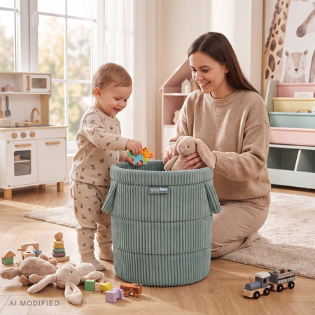 KiddyMoon KM-BIN Spielzeuge Körbe, Grün
