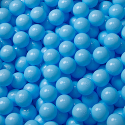 KiddyMoon Kinder Bälle für Bällebad Baby Plastikbälle Spielbälle ∅6cm Made in EU, baby blau, 50 Bälle/6cm
