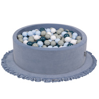 KiddyMoon Spielmatte für Kinder Aus Schaumstoff Montessori Weiche Kindermatte Babymatte Baby Spieldecke Krabbelmatte Schaumstoffmatte Spielzeug Teppich, Hergestellt In EU, eisblau, XL