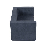 KiddyMoon Kindersofa und Bällen Für Kinder Weiches Schaumstoff-Sofa Leich Modulares Sofa Vielseitig Abnehmbarer Bezug Perfekt für Spiel Lernen und Entspannung, dunkelblau, Sofa