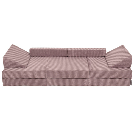 KiddyMoon Kindersofa Aufklappen aus Schaumstoff Spielsofa für Kinder Schlafsofa Kindersessel Kinder Couch Kinder Sofa für Kinderzimmer Kindercouch Faltmatratze Matratzen, Violett, 140x55x30 cm