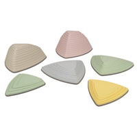 KiddyMoon Balanciersteine für Kinder Flusssteine Babys Hügelkuppen zur Förderung von Balance Balancieren Motorik und Koordination Trittsteine für Kleinkinder Fördert Rutschfester, bunt, 6 Stücke