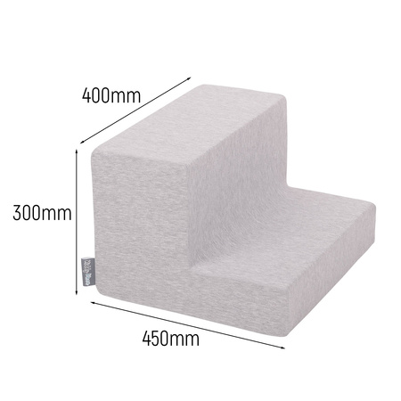 KiddyMoon Spielplatz aus Schaumstoff Stüfchen Hindernisläufen, hellgrau, Multi-Größe