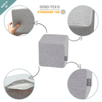 KiddyMoon Schaumstoff Würfel für Baby Weiche Blöcke Schaum Spielzeug Montessori-Spielzeug mit Schaum und viel Spaß für Kinder, Hergestellt in der EU, Blöcke: hellgrau-dunkelgrau, 48 Stücke