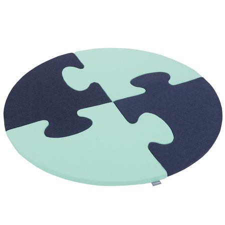 KiddyMoon Puzzles aus Schaumstoff Puzzlespiel Set Spielmatte für Kinder, Rosa/Minze