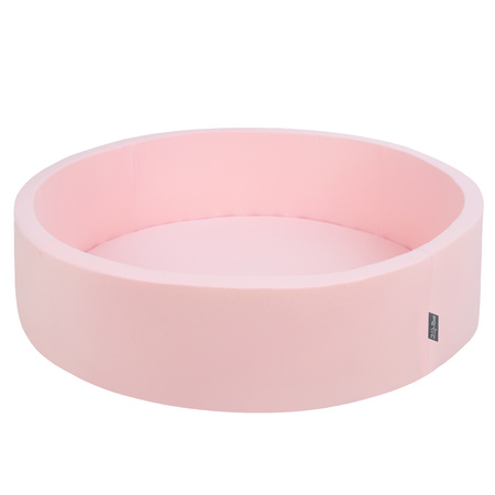 KiddyMoon Rund Bällebad Bällepool ∅ 7Cm Ballgruben Bunten Bällen Für Babys Spielbad Kleinkinder, Hergestellt in der EU, pink:pastellbeige/puderrosa/perle, 120x30cm/600 Bälle