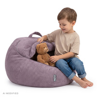 KiddyMoon Kindersitzsack Organizer Polyester mit Reißverschluss Sitzfunktio, violett, Sack
