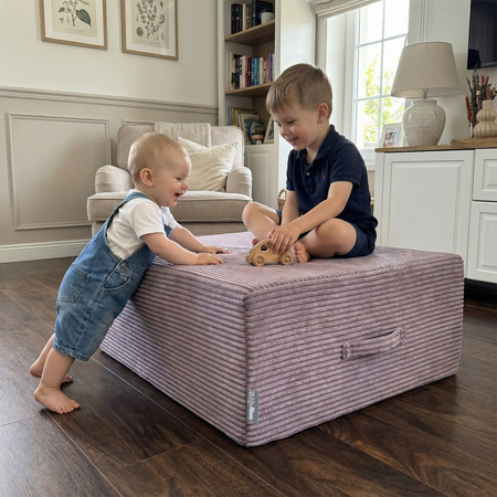 KiddyMoon Hüpfpolster für Kinder Hüpfmatratze Kindertrampolin für Zuhause Turnmatte Matratze zum Hüpfen Abnehmbarer Bezug Waschbar, Violett, Hüpfpolster