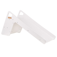 KiddyMoon Kinder Rutsche Aus Holz Stabile Kleinkinderrutsche Multifunktion Montessori, weiß, Groß