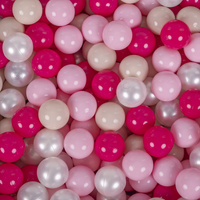 KiddyMoon Spielplatz Velvet Aus Schaumstoff Mit Samt Rund Bällebad Ballgruben Für Babys Spielbad Hindernisläufen, Hergestellt In Der EU, beż piasku: pastelowy beż-pudrowy róż-perła-ciemny róż
