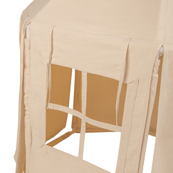 KiddyMoon Spielzelt Kinderzelt Faltbare Für Kinder Pavillon Förmiges Kinderhaus Leicht Zu Montieren Zum Spielen Und Entspannen Geeignet Für Drinnen Und Draußen, Naturfarbe:pastellbeige/weiß/perle, 200 Bälle
