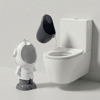 KiddyMoon Kinder-Töpfchen Höhenverstellbar Urinal für Kind Astronaut Design, weiß, UNI