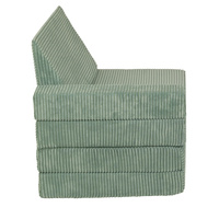 KiddyMoon Kindersessel aus Schaumstoff Sessel für Kinder Kinderzimmer Faltmatratze Relaxsessel Kuschelsessel, grün, Kindersofa